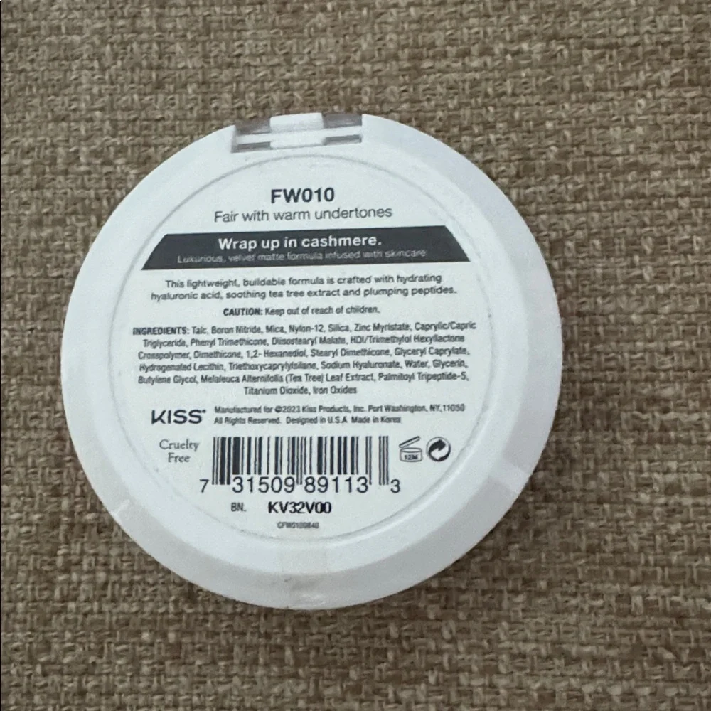 FW010 JOAH Perfect Complexion Cashmere Powder Foundation - Fair‎ Warm